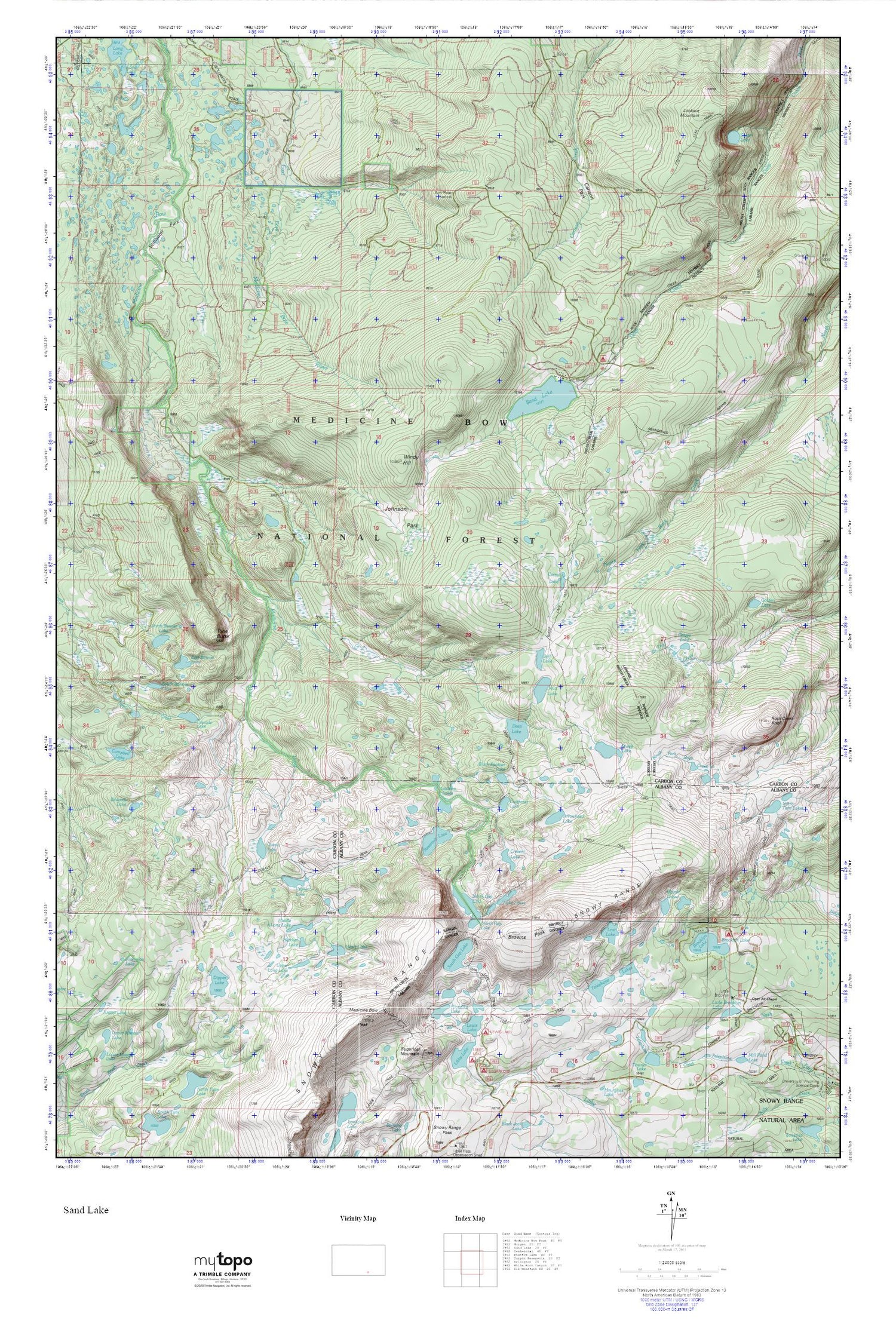 Sand Lake MyTopo Explorer Series Map Image