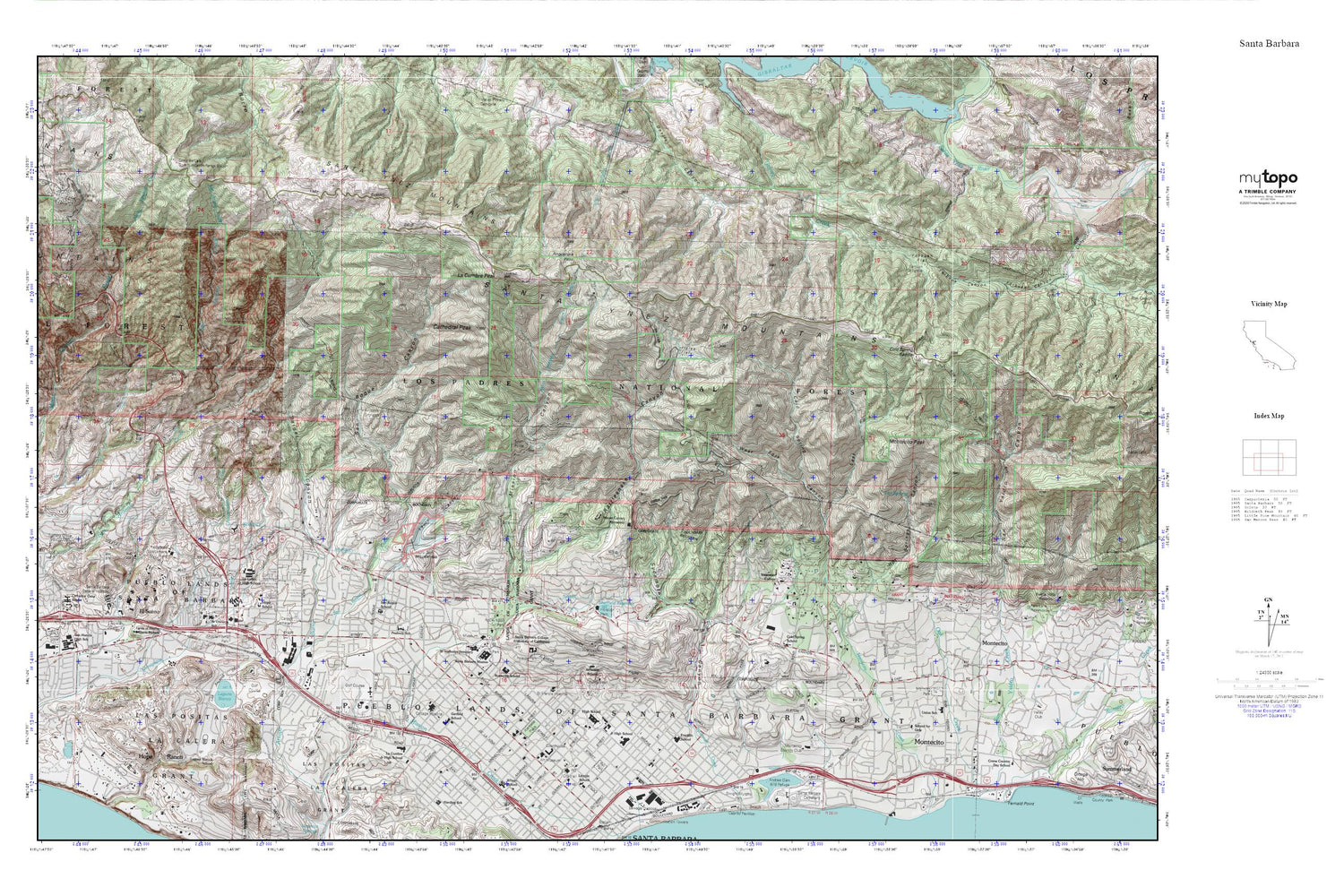 Santa Barbara MyTopo Explorer Series Map Image