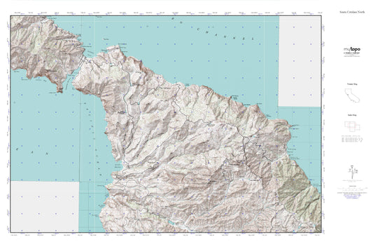 Santa Catalina North MyTopo Explorer Series Map Image