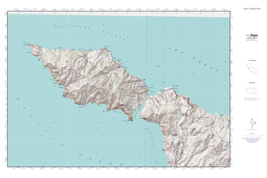 Santa Catalina West MyTopo Explorer Series Map Image