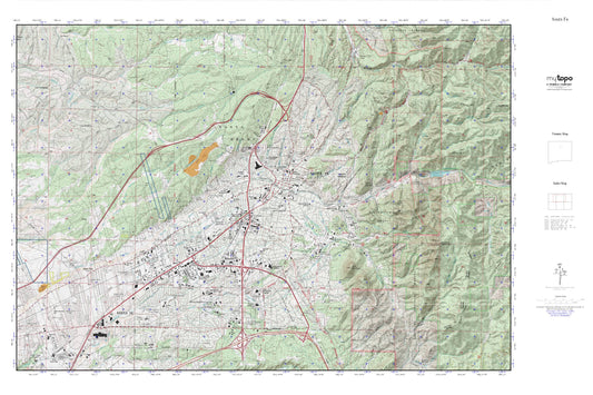 Santa Fe MyTopo Explorer Series Map Image