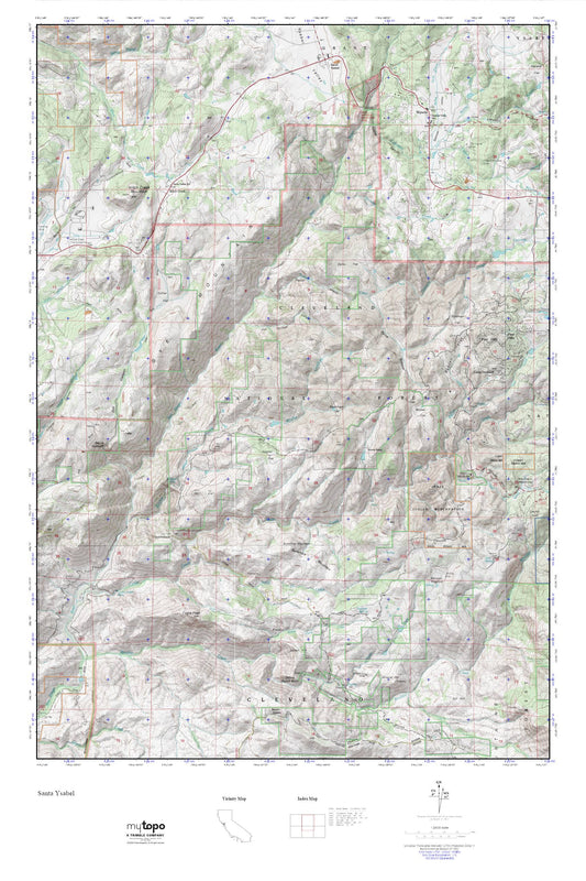 Santa Ysabel MyTopo Explorer Series Map Image