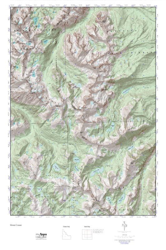 Sawtooth Wilderness MyTopo Explorer Series Map Image