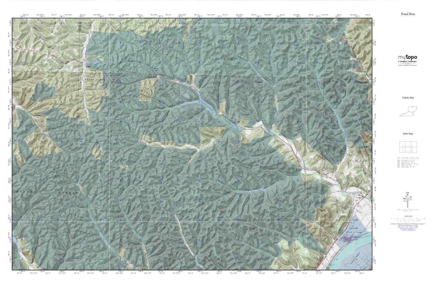 Shawnee State Forest MyTopo Explorer Series Map Image