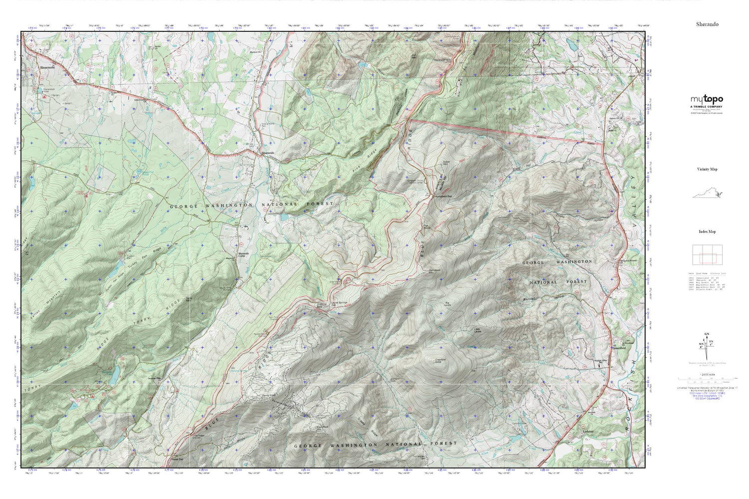 Sherando MyTopo Explorer Series Map Image