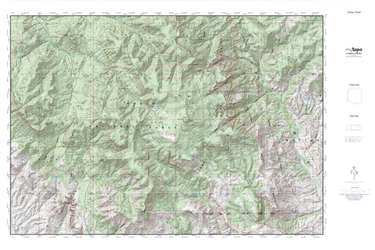 Sierra Ancha Wilderness MyTopo Explorer Series Map Image
