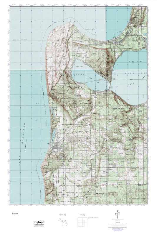 Sleeping Bear Dunes MyTopo Explorer Series Map Image