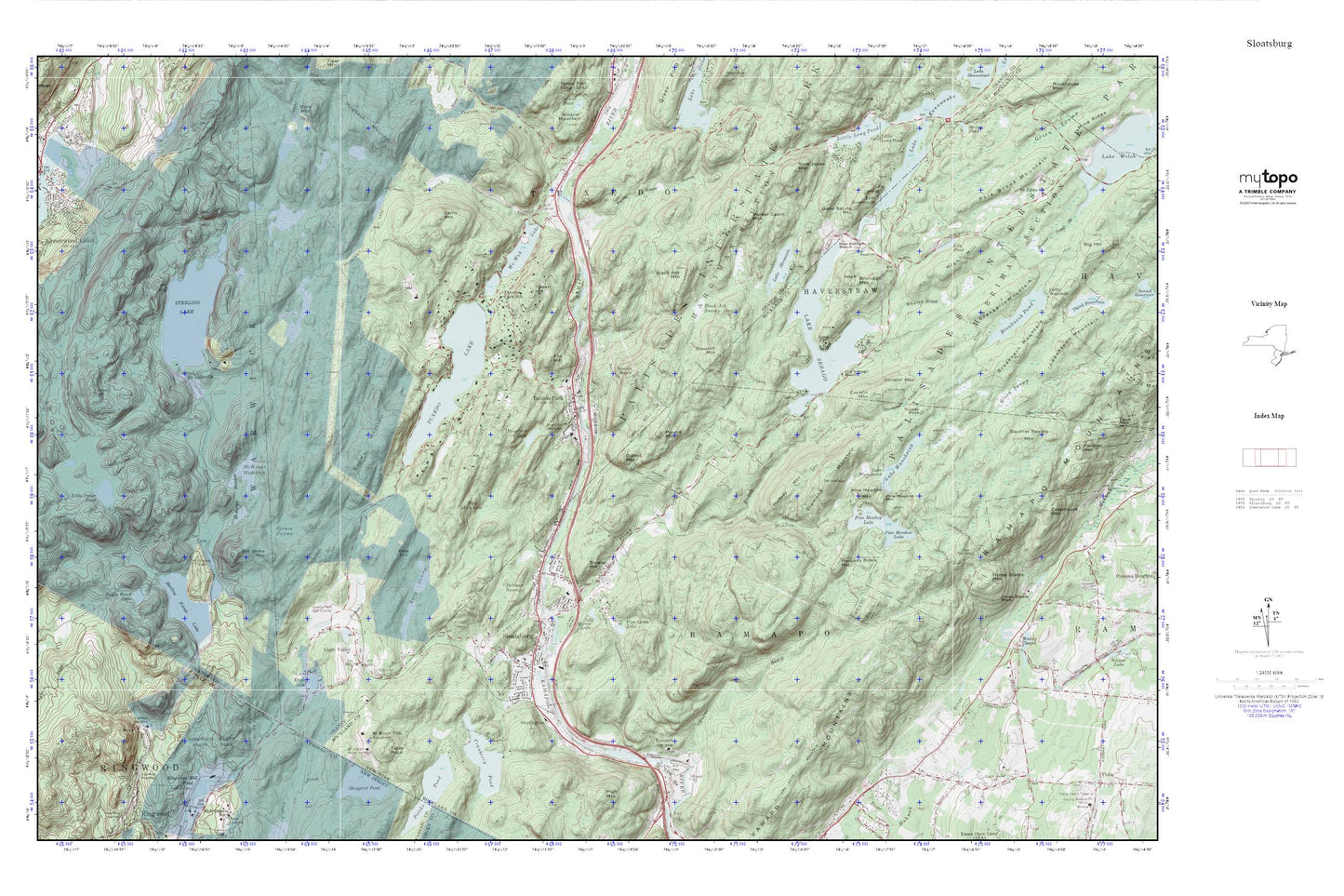 Sloatsburg MyTopo Explorer Series Map Image