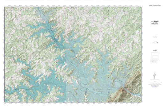 Smith Mountain Lake MyTopo Explorer Series Map Image