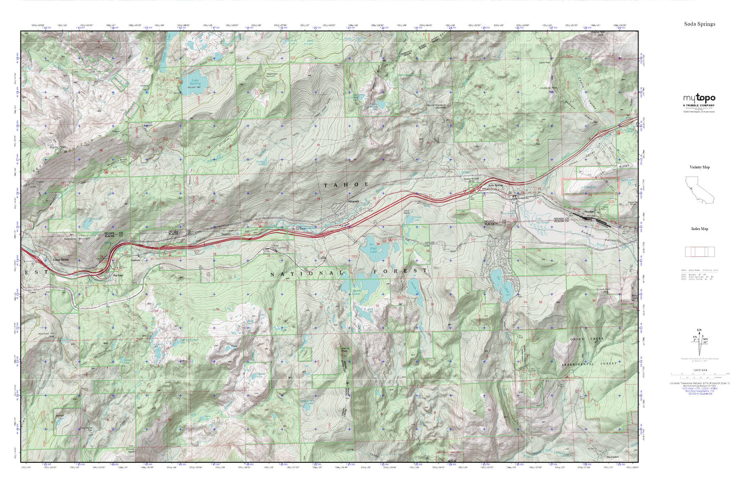 Soda Springs MyTopo Explorer Series Map Image