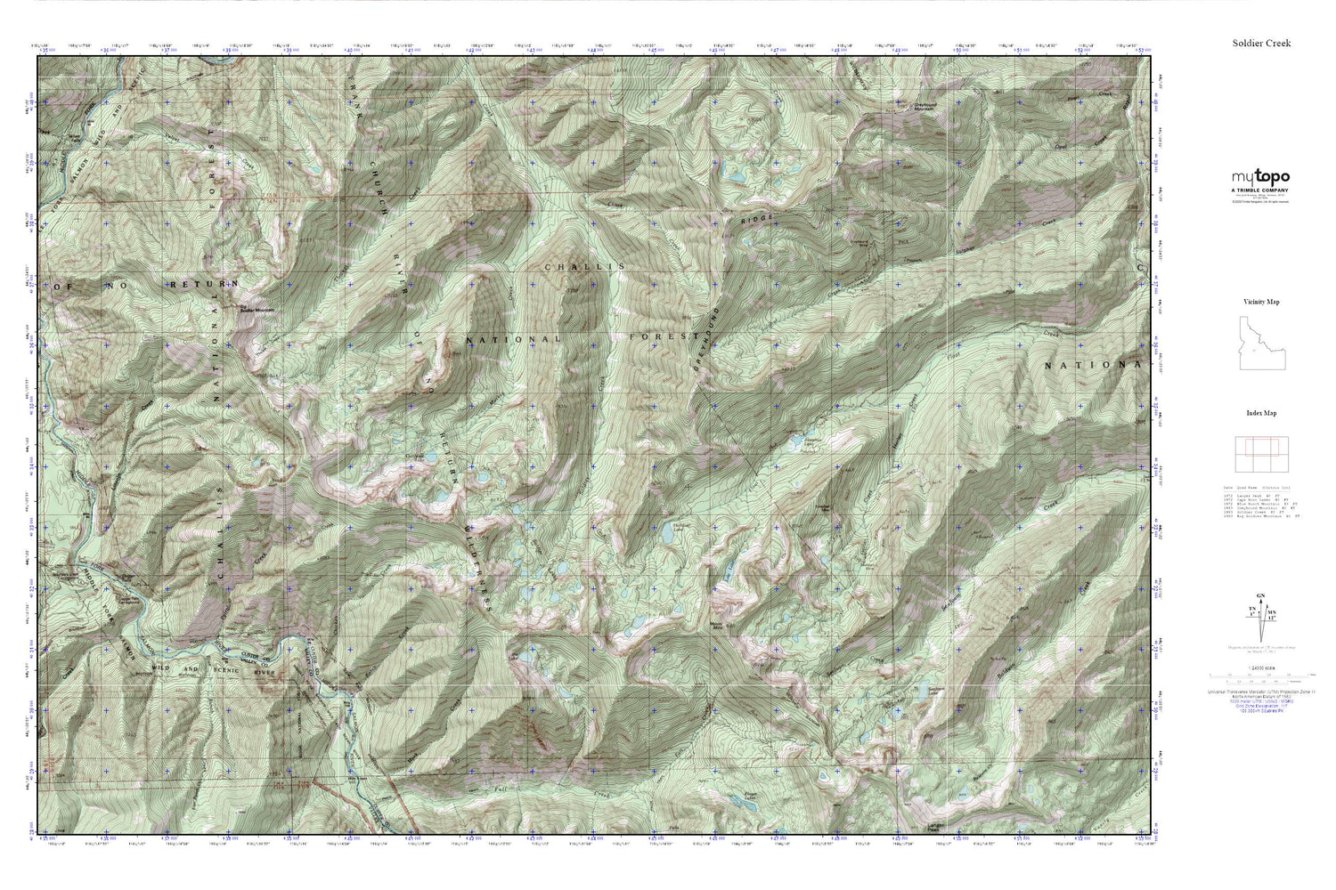 Soldier Creek MyTopo Explorer Series Map Image