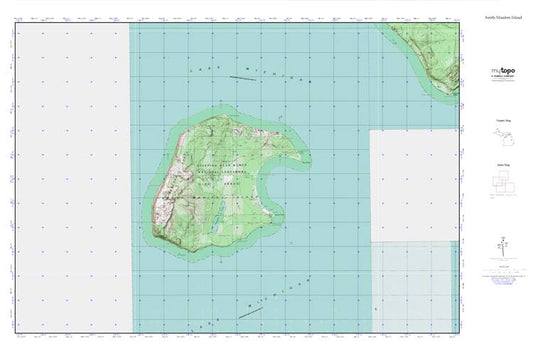 South Manitou Island MyTopo Explorer Series Map Image