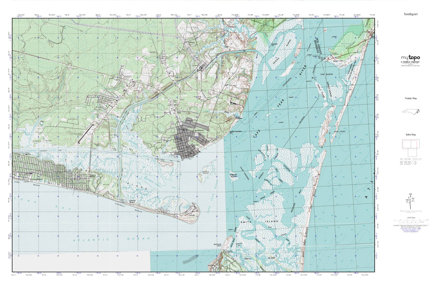 Southport MyTopo Explorer Series Map Image