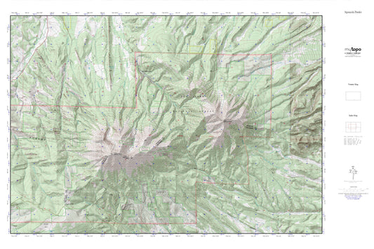 Spanish Peaks MyTopo Explorer Series Map Image