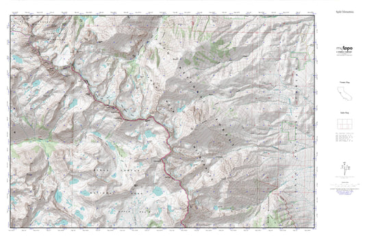 Split Mountain MyTopo Explorer Series Map Image