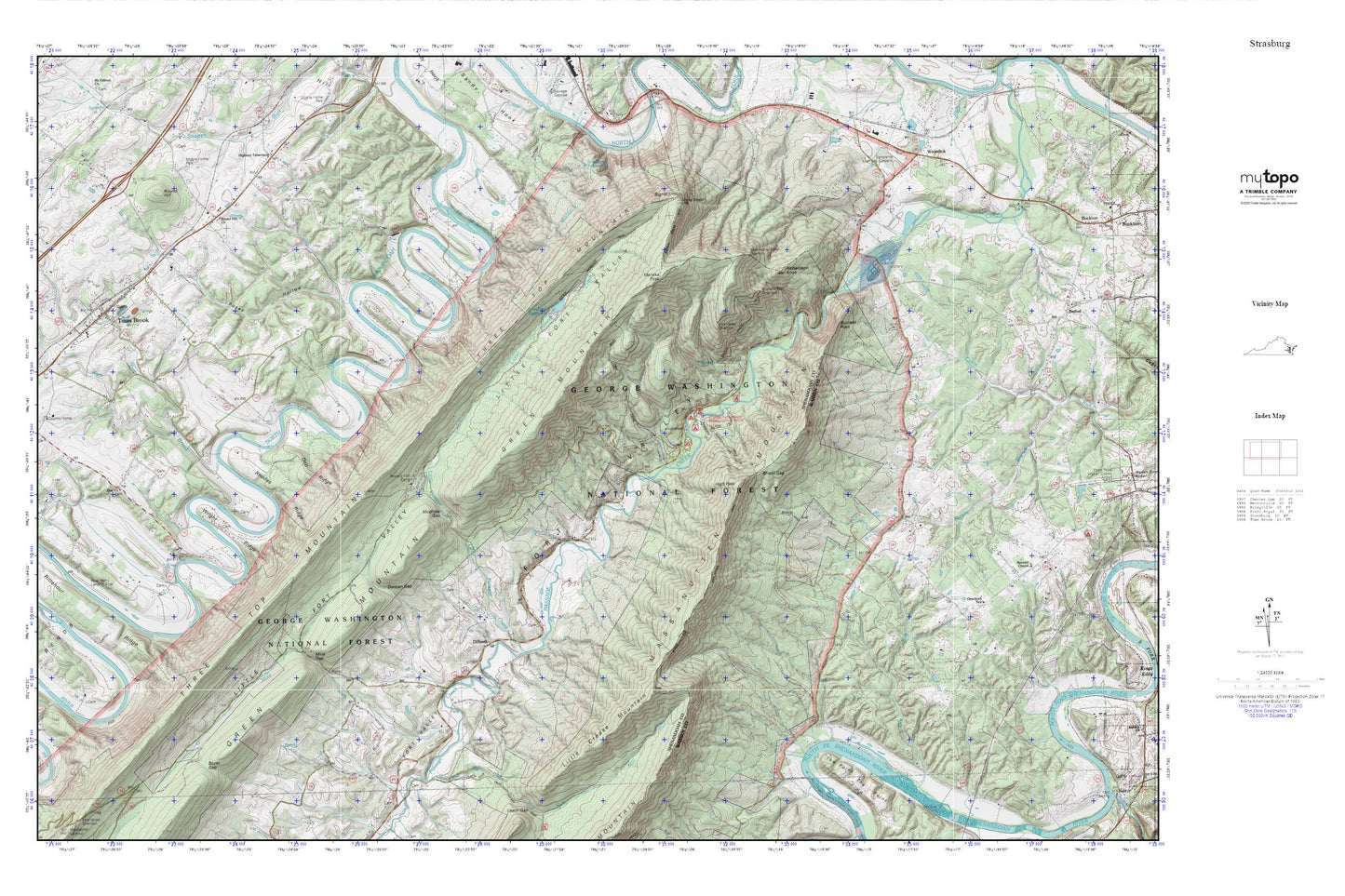 Strasburg MyTopo Explorer Series Map Image