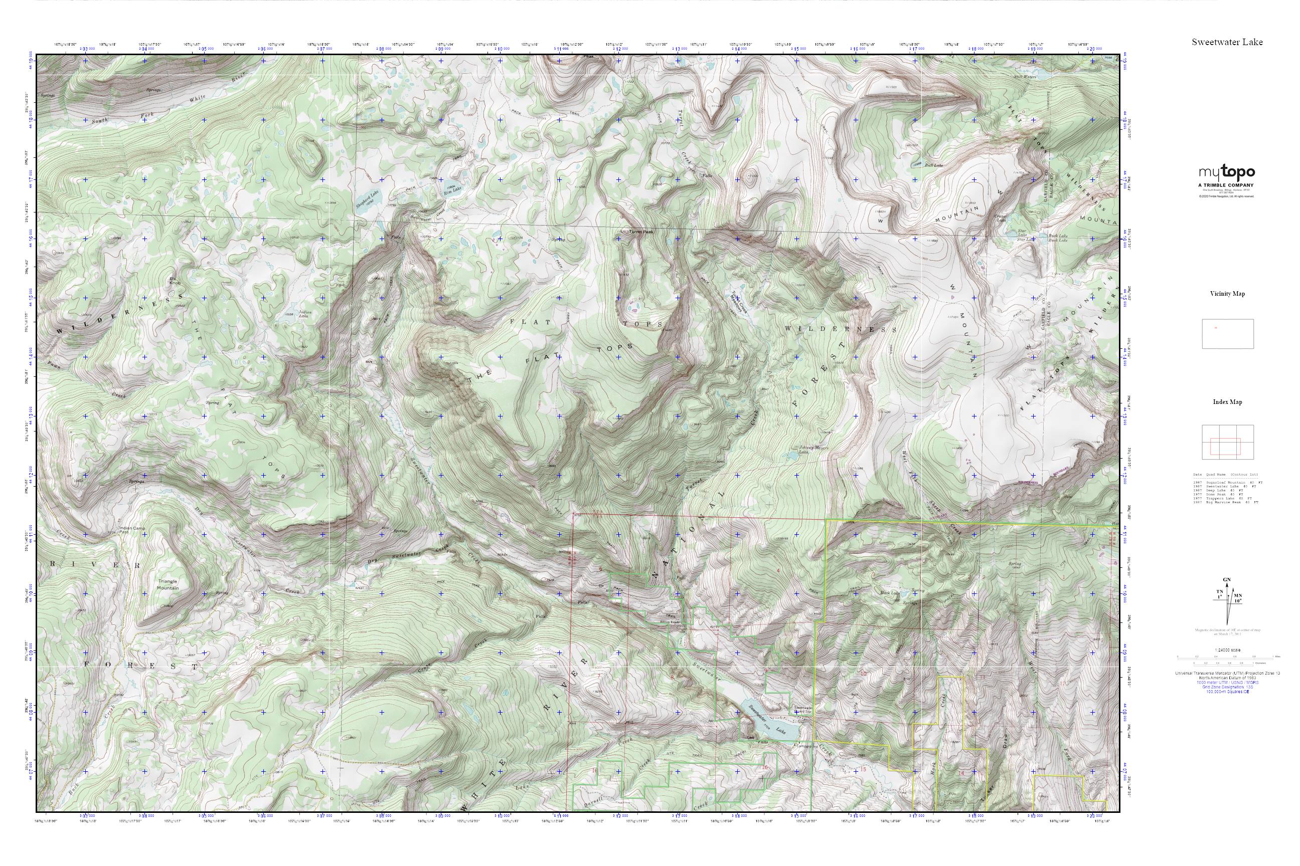 Sweetwater Lake MyTopo Explorer Series Map – MyTopo Map Store