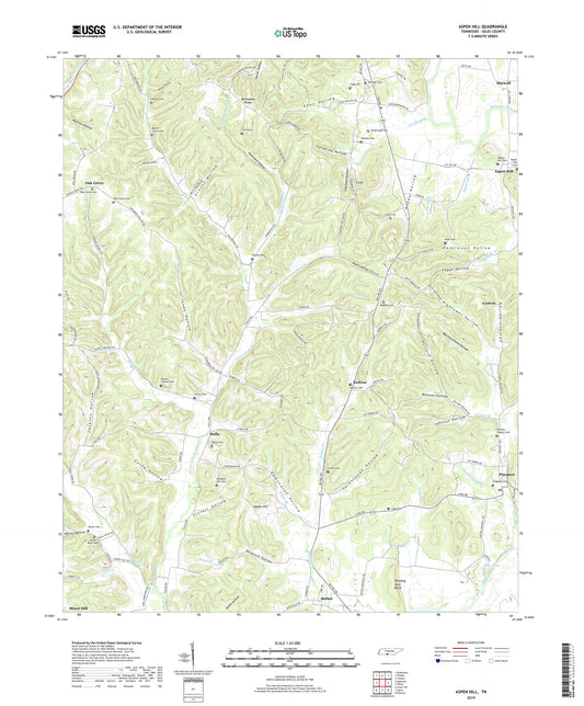 Aspen Hill Tennessee US Topo Map Image