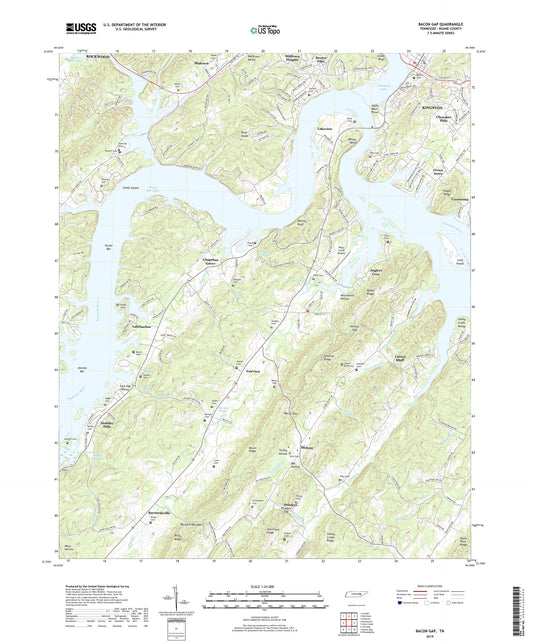 Bacon Gap Tennessee US Topo Map Image