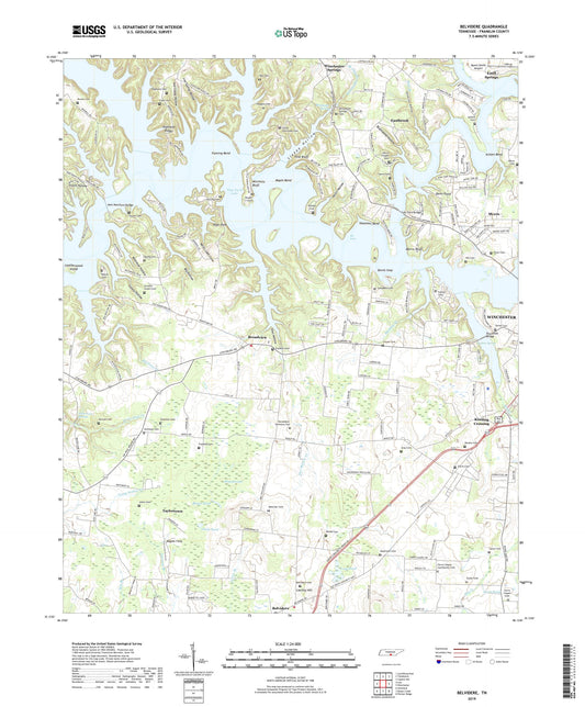 Belvidere Tennessee US Topo Map Image