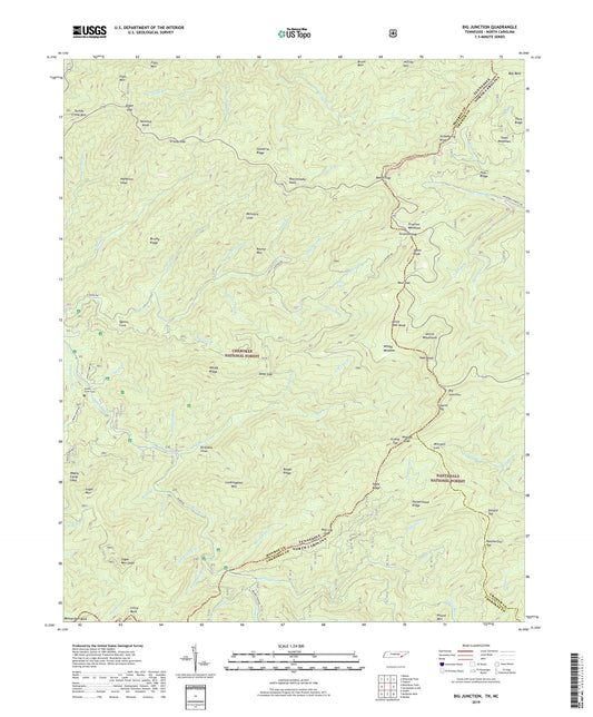Big Junction Tennessee US Topo Map Image