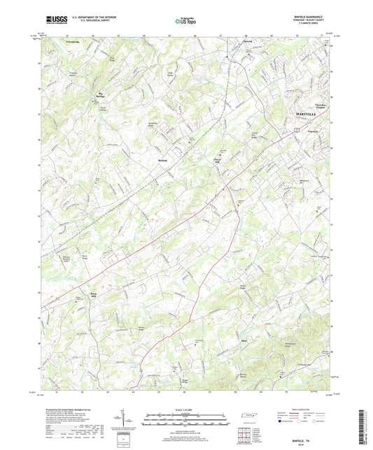 Binfield Tennessee US Topo Map Image