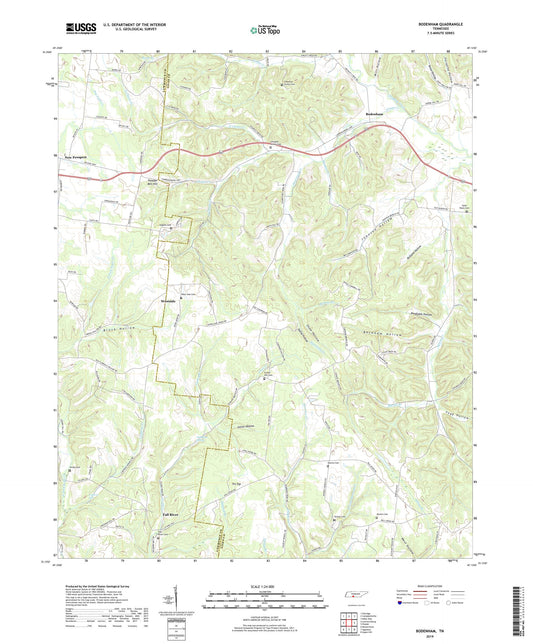 Bodenham Tennessee US Topo Map Image