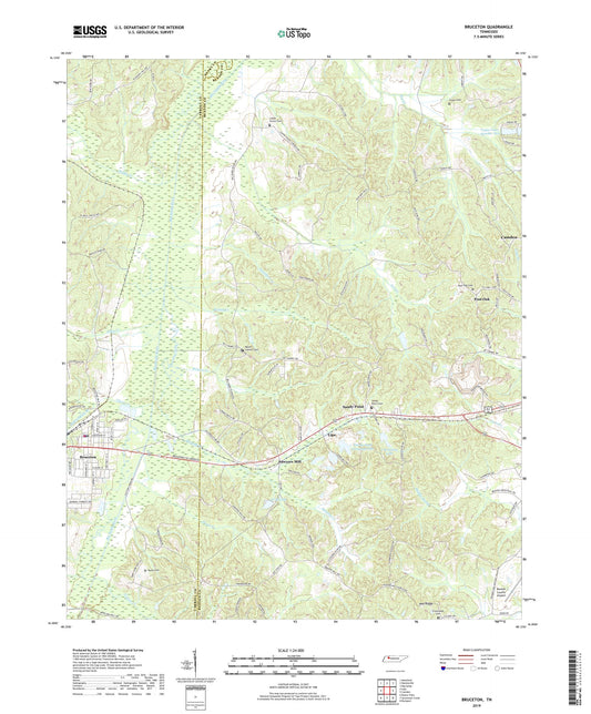 Bruceton Tennessee US Topo Map Image