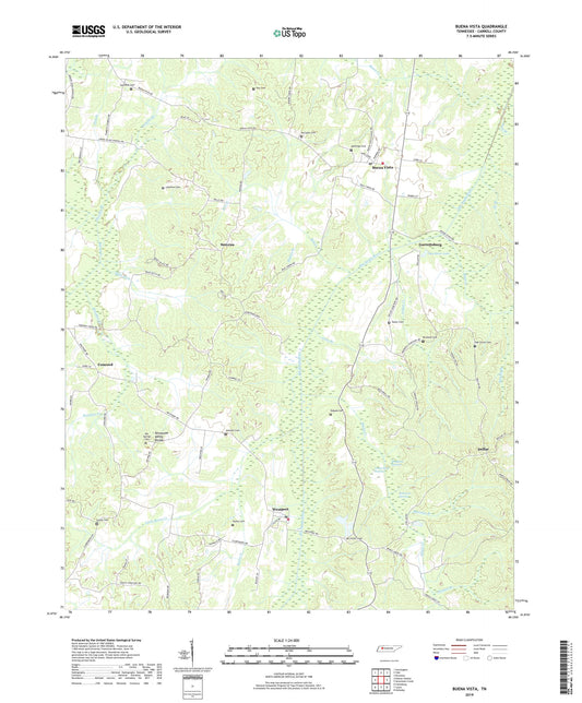 Buena Vista Tennessee US Topo Map Image