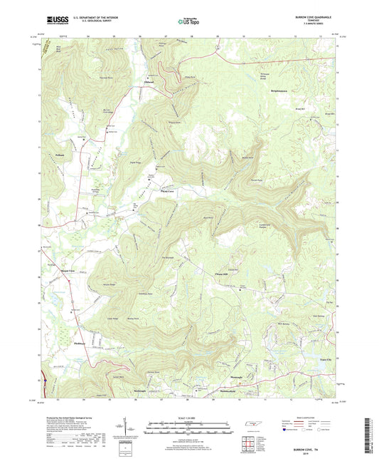 Burrow Cove Tennessee US Topo Map Image