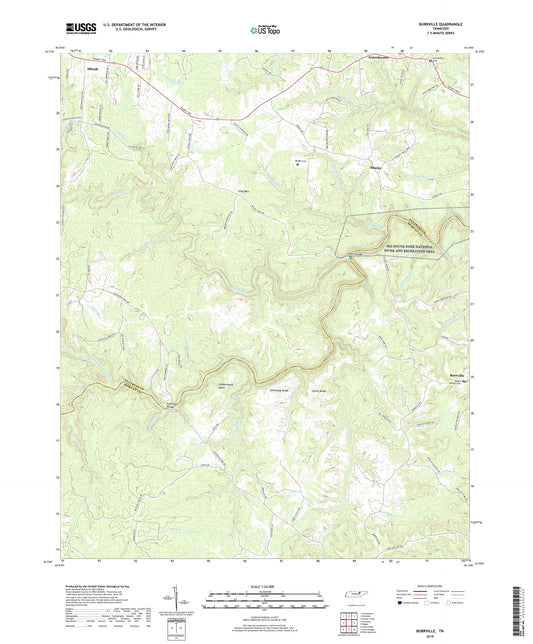 Burrville Tennessee US Topo Map Image
