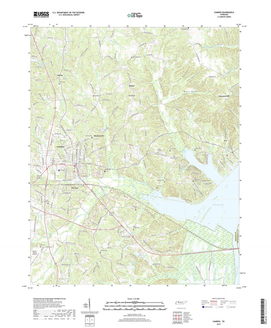 Camden Tennessee US Topo Map Image