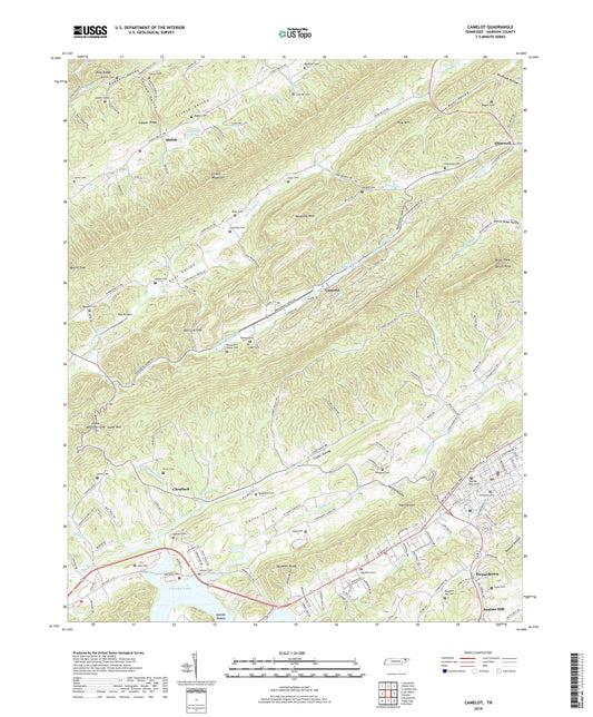 Camelot Tennessee US Topo Map Image