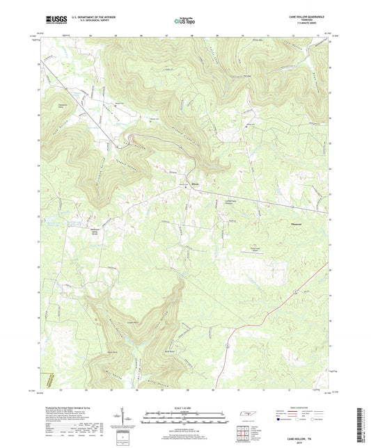 Cane Hollow Tennessee US Topo Map Image