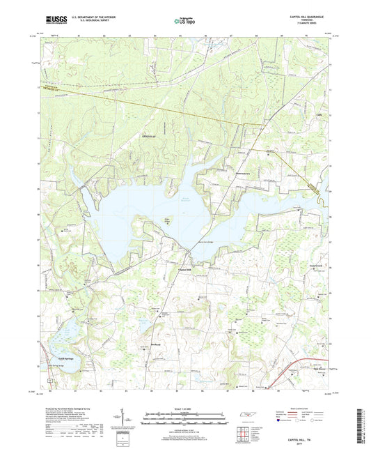 Capitol Hill Tennessee US Topo Map Image
