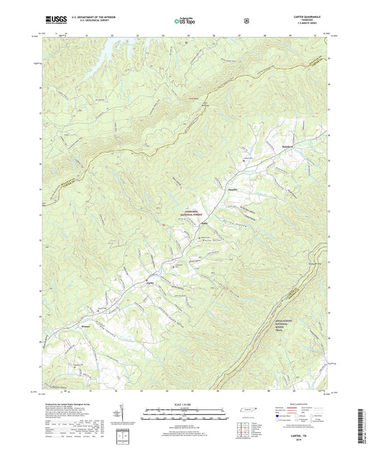 Carter Tennessee US Topo Map Image