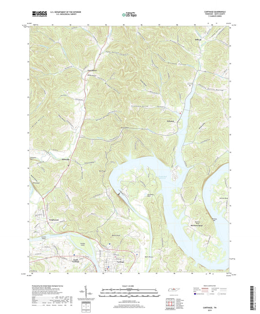 Carthage Tennessee US Topo Map Image