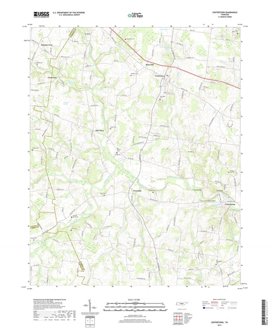 Centertown Tennessee US Topo Map Image