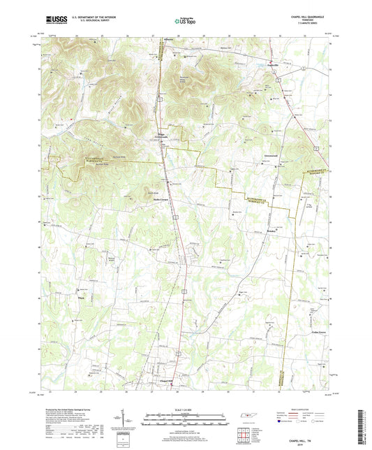 Chapel Hill Tennessee US Topo Map Image