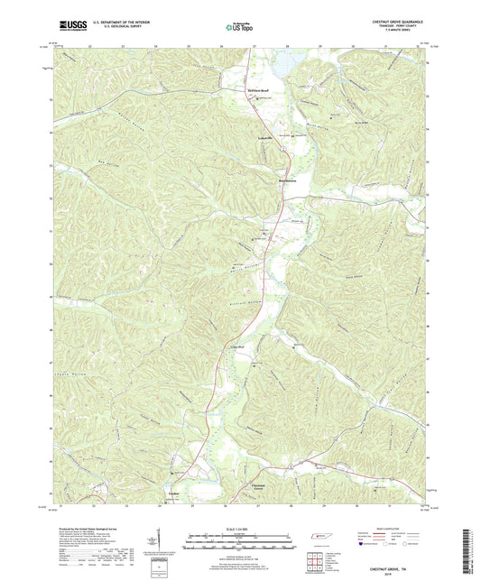 Chestnut Grove Tennessee US Topo Map Image