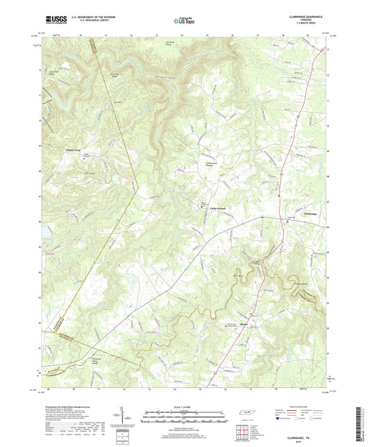 Clarkrange Tennessee US Topo Map Image