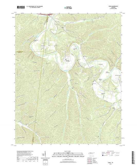 Coble Tennessee US Topo Map Image