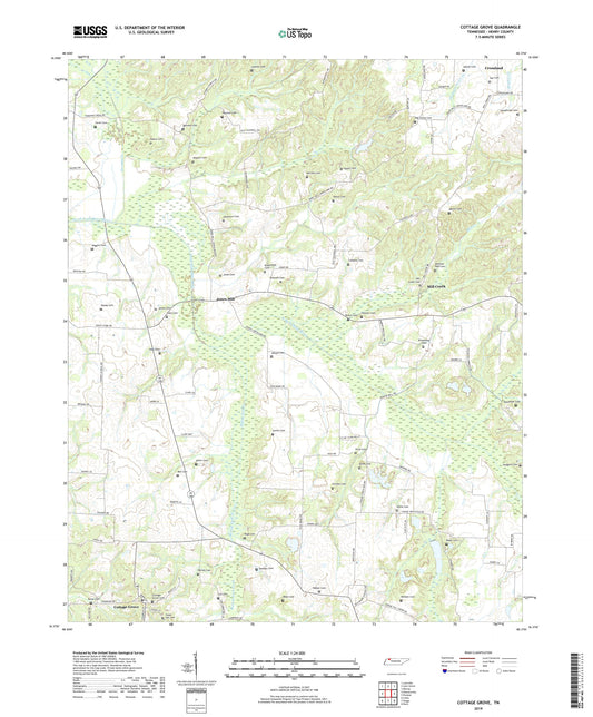 Cottage Grove Tennessee US Topo Map Image