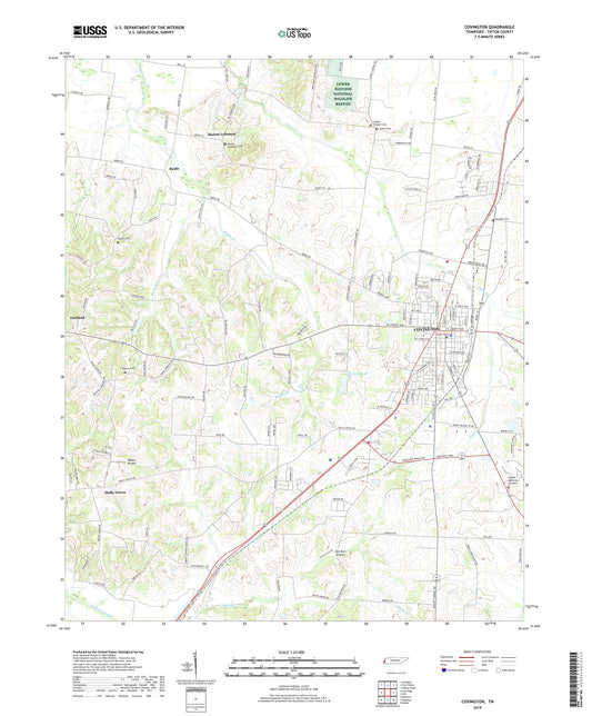 Covington Tennessee US Topo Map Image