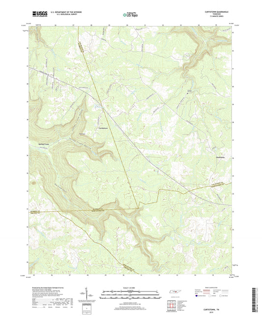 Curtistown Tennessee US Topo Map Image