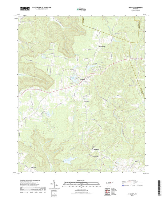 De Rossett Tennessee US Topo Map Image