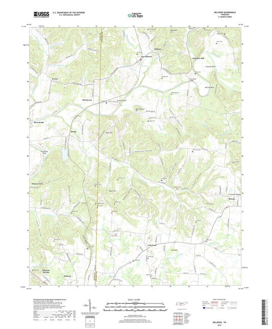 Dellrose Tennessee US Topo Map Image