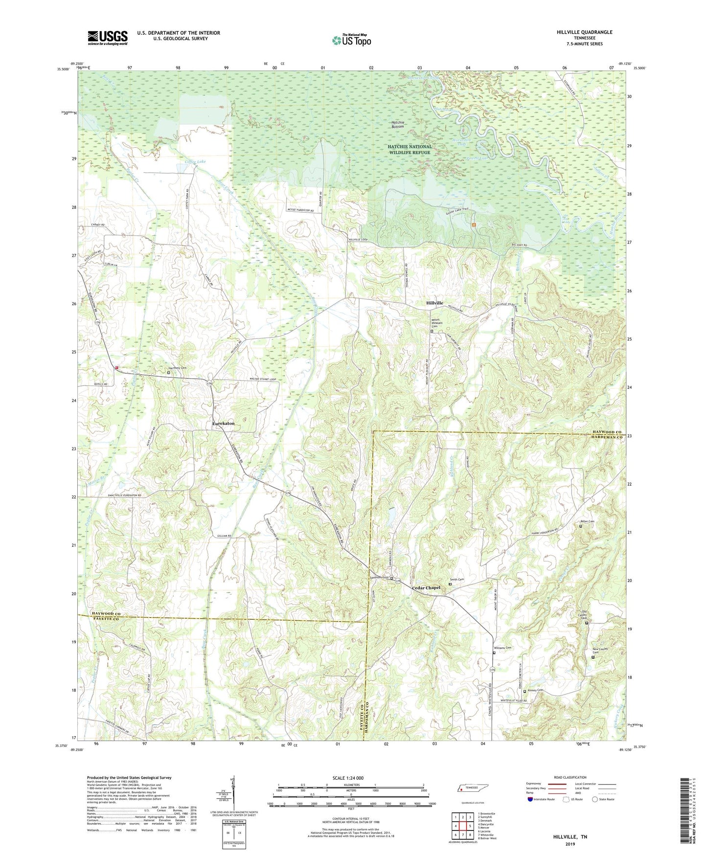 Hillville Tennessee US Topo Map Image