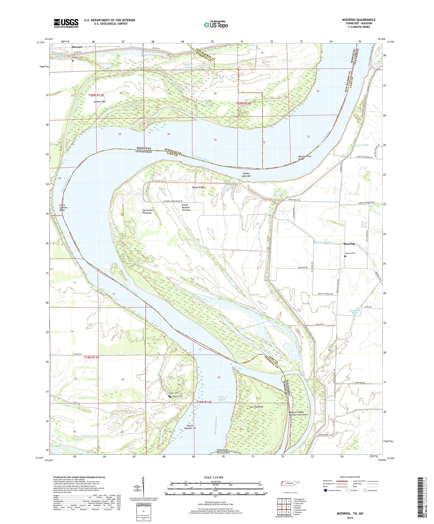 Mooring Tennessee US Topo Map Image