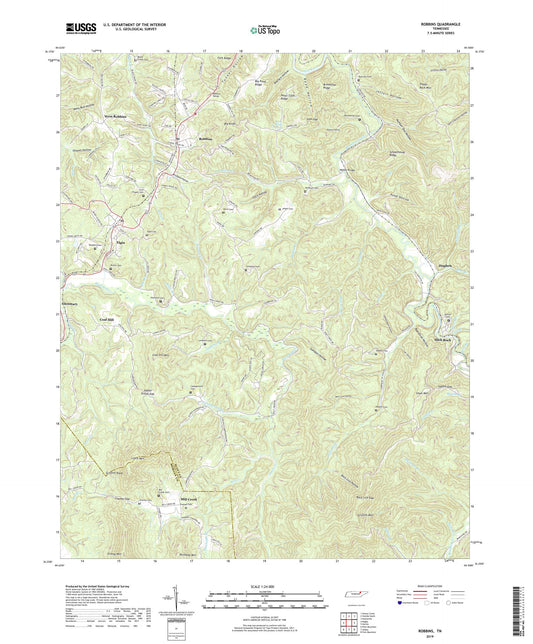 Robbins Tennessee US Topo Map Image